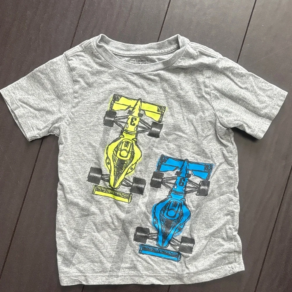The Children's Place Gray and Black Graphic Tees